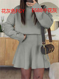 Dili Casual Holiday Sweater Long-Sleeved Short Dress Dress Women's Dress 2025 Autumn And Winter