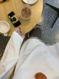 White Long-Sleeved Bottom Shirt Women 2026 Spring Dress New Lace Splicing Loose Round Collar With A Chic T-Shirt Top