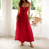 Dili Leisure Vacation Hanging Waist Girt Dress Women's Dresses Summer 2025