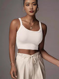 Women's Clothing Ins Threaded Slings Short-Sight Umbilly Repairing The U Collar With A Vest Hottie Tight