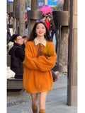 Lazy Loose Knitted Sweater Women 2025 Winter New This Year's Popular High-End Feeling Super Good-Looking Top Autumn