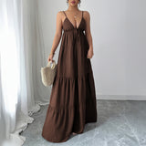 Dili Elegant Temperament Slings With Bra Long Skirt Dress Women's 2025 Autumn And Winter