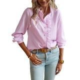 Dili Long Sleeve Shirt Woman 2025 Autumn Winter Temperament Commuting Temperament