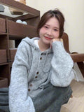 Hooded Sweater Cardigan Women In Autumn And Winter Thick Korean Wearing Loose Lazy Wind Soft Glutinous Knitted Shirt Coat Top