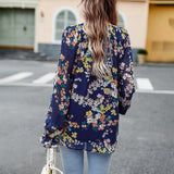 Dili Design Long-Sleeved Shirt Women 2026 Autumn Temperament Elegant Floral Shirt