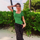 2025 New Women's T-Shirt Basic Thread Round Neck Long Sleeve Sexy Bodyd Woman Top T