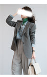 Spring New Suit Half Dress Suit Gray Dress Female Commute Simple H Version Open Skirt Long