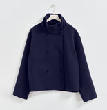Exploding Fashion Temperament Elegant Buckle Collar Hair Jacket 2025 Women's Clothing Small Batch