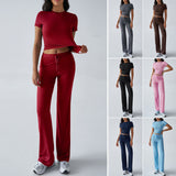 Dili Women's Clothing 2026 Spring And Summer Temperament Solid Color Round Lead Urban Casual Fashion Suit Women