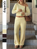 Dili Casual Sports Long-Sleeved Sweater Trousers Suit Women's 2025 Autumn And Winter