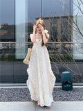 French Gentle Wind And Wind Hanging Back Neck Dress Fairy Super Fairy Summer High Sexy Beach Beach Dress