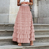2026 Summer Burst Fashion Mesh Cake Half-Dressed Skirt