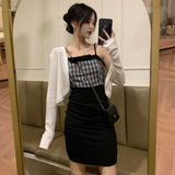 White Ice Silk Sunscreen Sleet Coat Thin Small Shawl Women's Summer With Sling Skirt Hoodie