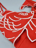 Women's Sweet Style Embroidery Sling Skirt Goldfish Shoulder Strap Loose Dress High-Waisted Loose Long Dress