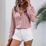 Spring And Summer Women's New Commuting Fashion Fashion Striped Loose Shirt Women Long Sleeves