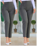 New Slim Slim Solid-Colored Folding Micro-Ply Straight Trousers Trousers Trousers Trousers
