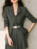 The Stitined Strap-Fitting Suit 100-Folded Skirt Old Money Style Suit High-Witted Long-Termism Wears Vietnam