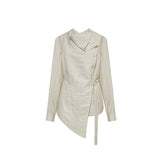New Qingyou New Chinese Cooling Sense Relaxed Intellectual Style Shirt Half-Skirt Set Autumn