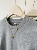 Pure Cotton Collar Solid Color Short-Sleeved T-Shirt For Summer New Design Folding Blouse On The Shoulder Of The Short-Term Repair