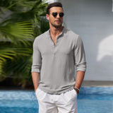 New Men's Shirt Spring And Autumn High Wrinkles Long Sleeves Solid Business Shirt Shirt Men's Clothing