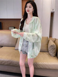 Ice Silk Thin Sunscreen Women's Summer Dress 2025 New Loose Large Size Small Sunscreen Hooded Jacket
