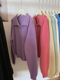Exquisite And Loose Double Zipper Jumper 2025 Autumn New Korean Version Of The Long-Sleeved Knitted Inside The Top Woman