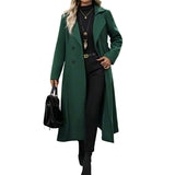 New Collar Hair With Double Buckle And Long Coat Coat Coat Coat