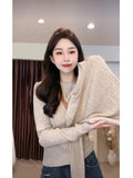 Andy Knitted Knitted Bottom Women's Sweater With A New Design Of Women's Autumn And Winter Feeling Lanky Sleeve Top