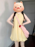 French Small Oceanic Yellow Dress Dress Women's Summer 2026 New Sleeveless Vest Tidal Skirt