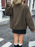 Dili Leisure Vacation Solid Color Long-Sleeved Vest Coat Women's Clothing 2025 Autumn And Winter