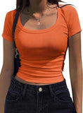 2025 New Round Collar Short-Sleeved Jersey Women's Casual Sexy Knitted Street