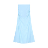 Seaside Net Dress Small Blue Dress Girl Summer Hot Girl Fishtail Skirt Temperament Ass Skirt Skirt