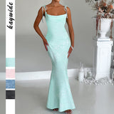 Dili Temperament Elegant Evening Dress Bag Hips With Tie Dress Women's Dress 2025 Summer