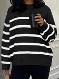 Dili Casual Striped Wool Long-Sleeved Top Sweater Women's Clothing 2025 Autumn And Winter