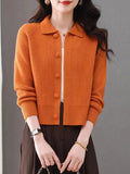 Brand Discount Spring And Autumn Outside With A Short Collar Sweater Small Coat Women's Wool With Skirt Top Knitted Bottom Shirt