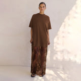 Dress 2025 New Loose Perspective Lace T-Shirt Long Women's Elegant Temperament High-Sense Skirt