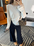 Net Yarn Splicing Long Sleeve Bottom Shirt Women Autumn And Winter New Loose Thin Temperament Simple Solid Color Shirt T-Shirt