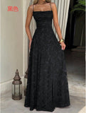 Dili Elegant Temperament Sling A Long Dress Dress Dress Women's 2025 Autumn And Winter