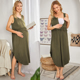 Summer Breast-Feeding Skirt Vest Lady Homewear Pyjamas Modale Cotton Retling Skirt