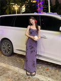 French Floral Sling With A Joint Dress Women's Summer 2026 New High-End Temperament Slimming Bag-Buta Long Skirt