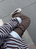 Clip Striped Clad Women's Autumn And Winter New Retro Match Color Loose Korean High-End Casual Long-Sleeved Top