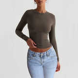 Dili 2025 Autumn And Winter Y2K Women's Temperament Long-Sleeved Top