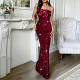 Dili Elegant Evening Dress With Chest Sexy Dress Dress Women's 2025 Autumn And Winter