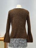 European Dress Design Sense Small Long-Sleeved Sweater Women's Spring And Autumn Fashion Handmade Flowers Unique To The Gentle Wind Top