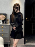 Old Money Wind High Collar Knitted Knitted Shirt Women's Autumn And Winter Bottom Waist Temperament Retro High-End Sweater Inside The Top