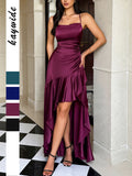 Dili Elegant Wind Slings Solid Dress Dress Women's Dress 2025 Autumn And Winter
