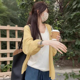 Thin Sunscreen Ice Silk Knitted Shirt Coat Women Summer Loose Lazy Wind Relaxation Outside The Air Conditioning Shirt Top