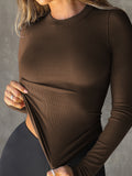 2025 New Y2K Clothes Threaded Long-Sleeved T-Shirt Women Wear Out-Of-Body Shoulder Hottie Shirt Pure Desire