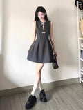 Blancheon Knot Sleeveless Dress Dress Female Waist Thin Temperament Design Sense Niche Sexy Short Skirt Summer