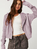 Jacket Splicing Jersey Women's Clothing With Hoodie Tidly Zip Hoodie Short Knitted Shirt